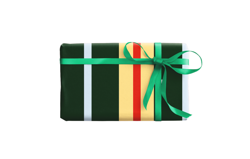 Упаковочная бумага Полосатая елка