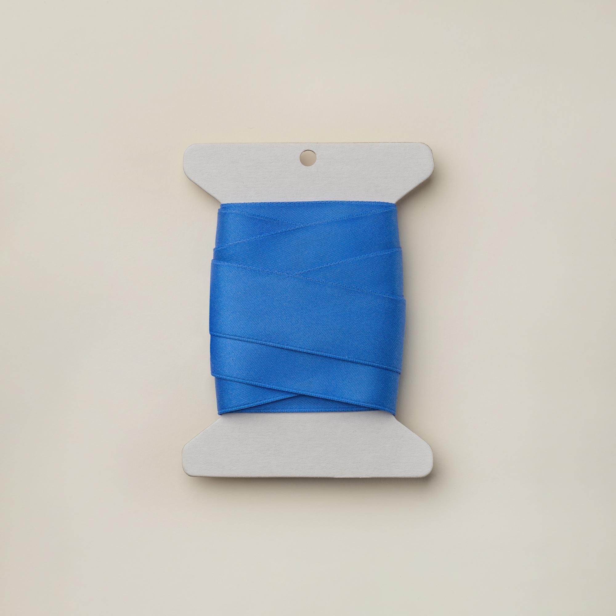 Лента сатиновая синяя