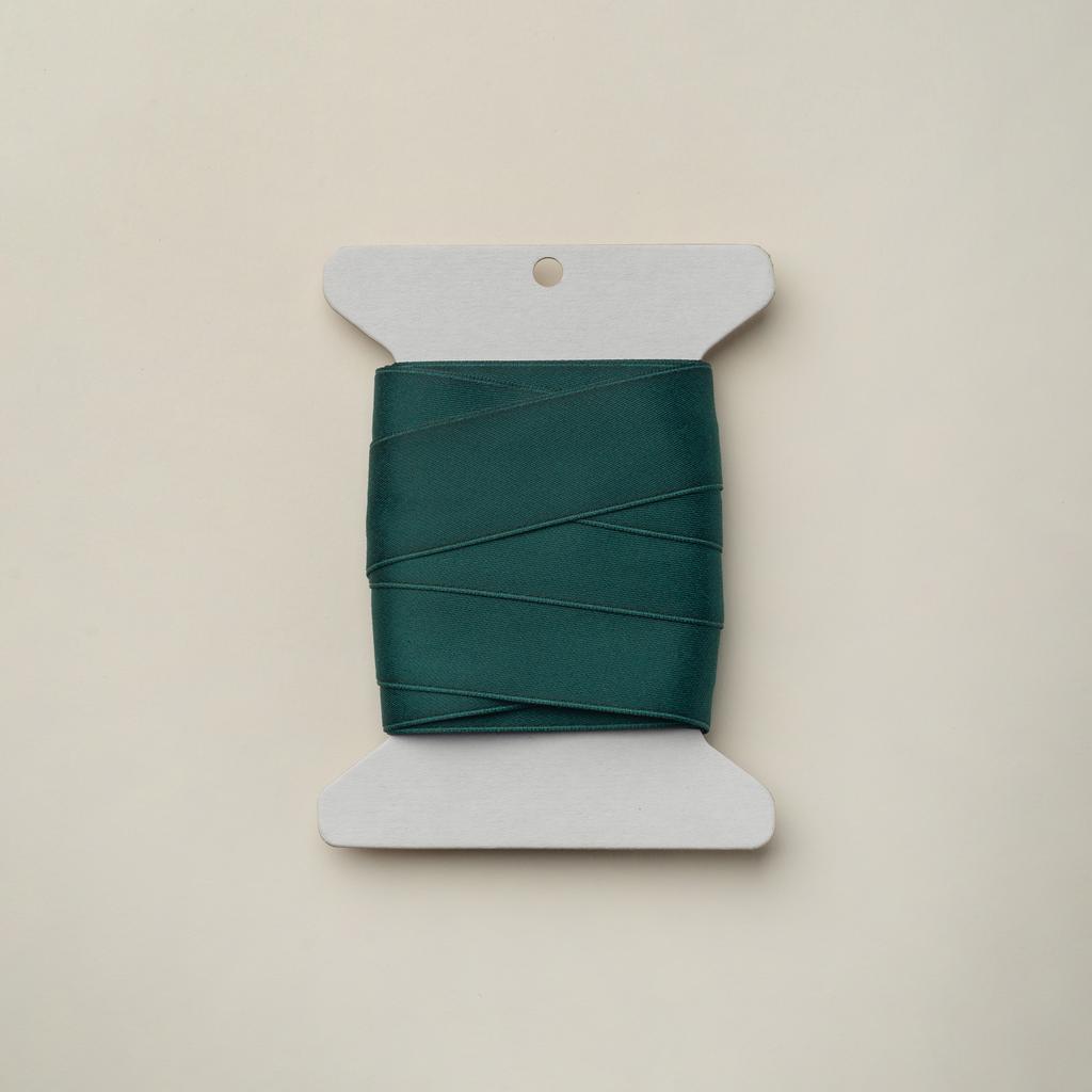 Лента сатиновая темно-зеленая