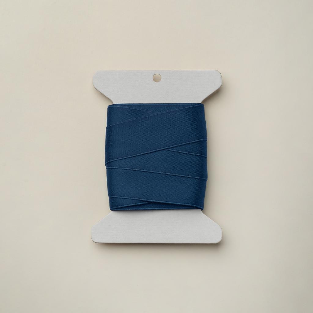 Лента сатиновая темно-синяя