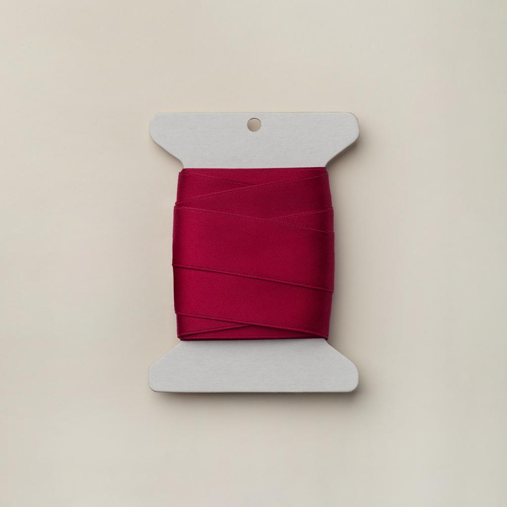 Лента сатиновая бордовая