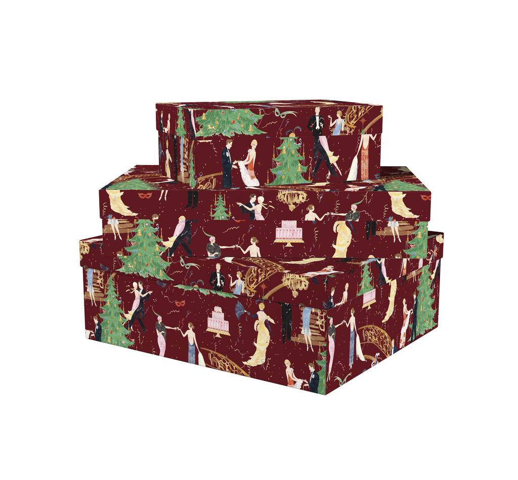 Коробка Гэтсби (бордовый фон)