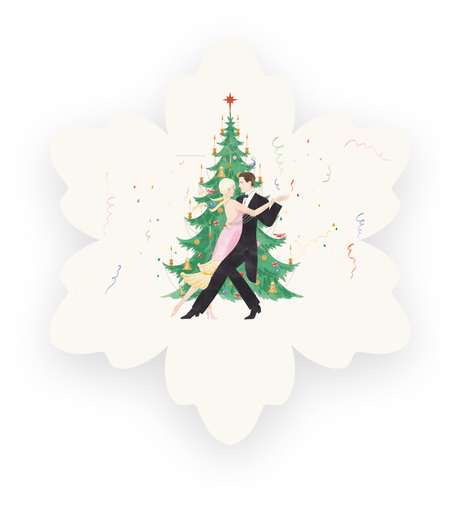 Фигурная открытка Снежинка