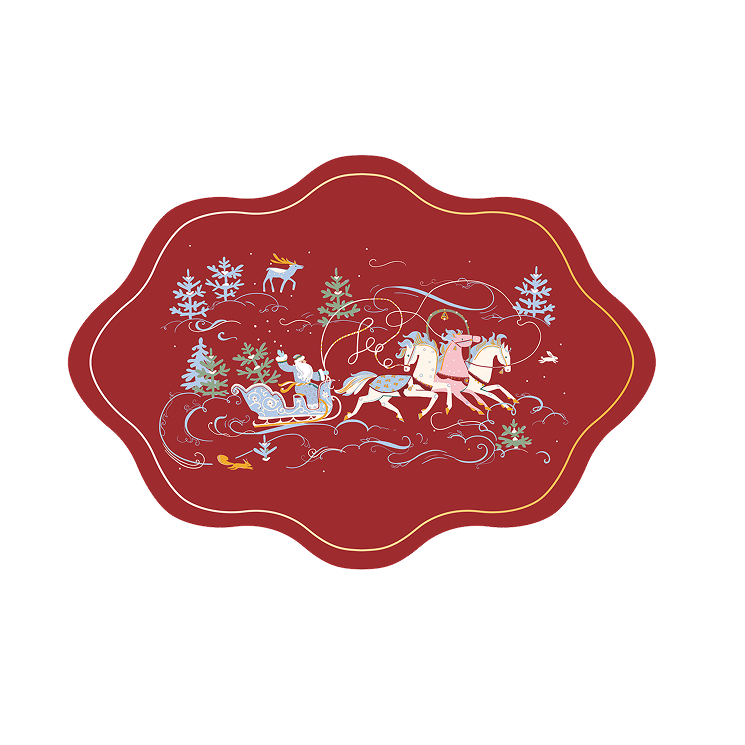 Фигурная открытка Тройка (золотое тиснение)