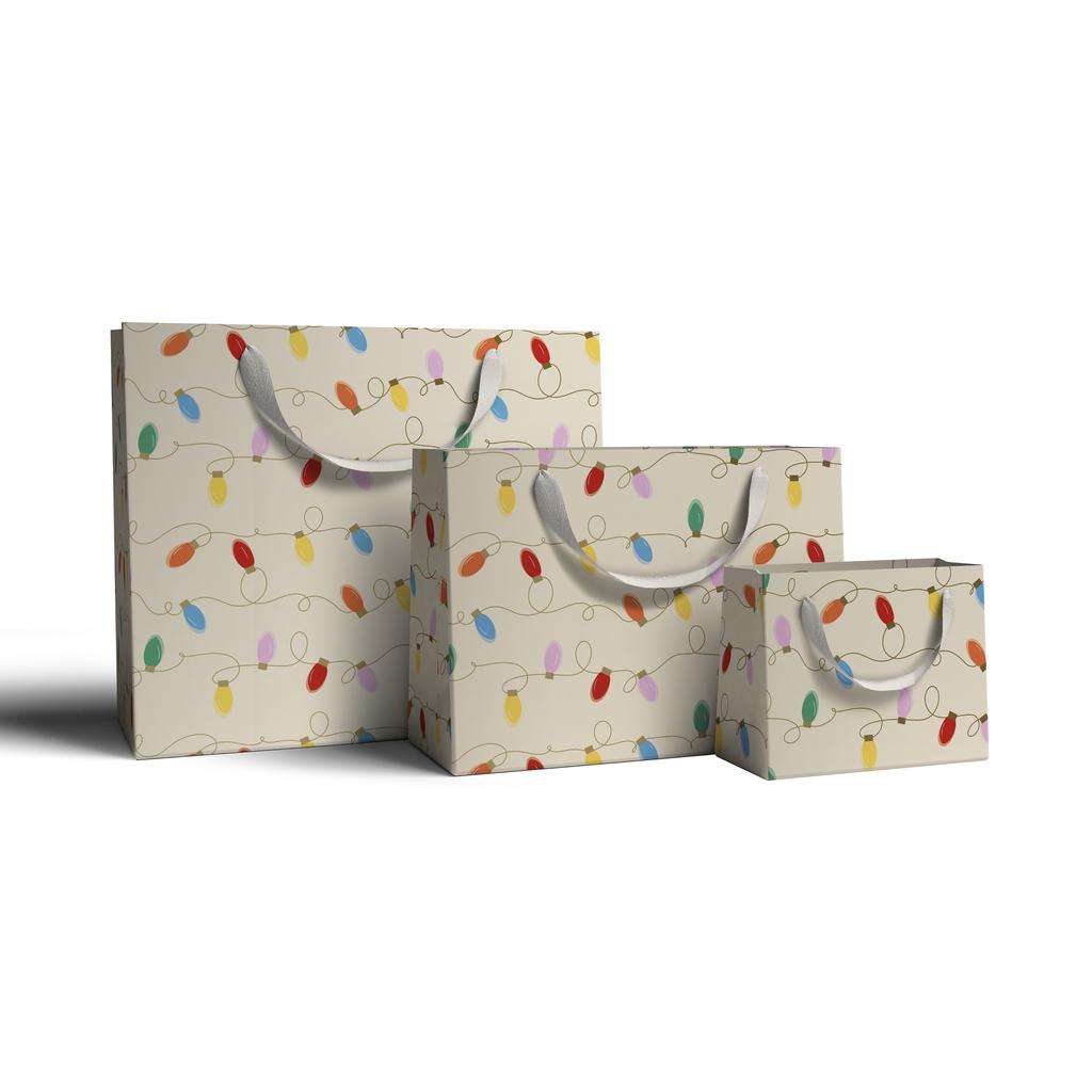 Подарочный пакет Фонарики (золотое тиснение)