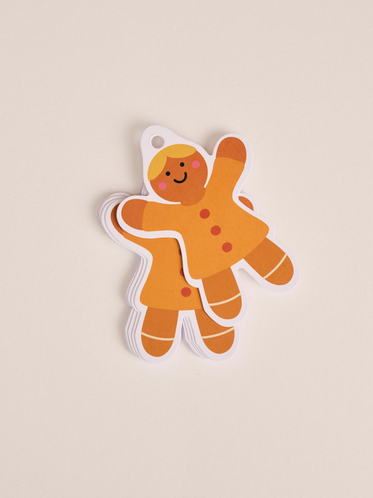 Новогодняя бирка Пряник девочка