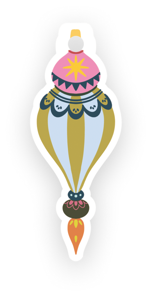 Новогодняя бирка Ёлочная игрушка