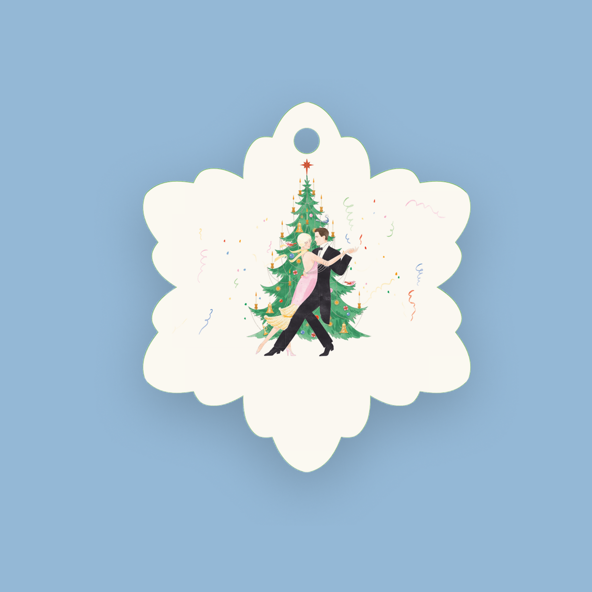 Новогодняя бирка Снежинка