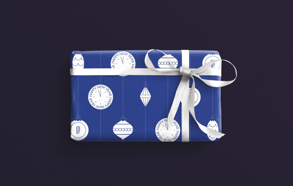 Новогодние часы синяя  (коллаборация с The Blueprint)