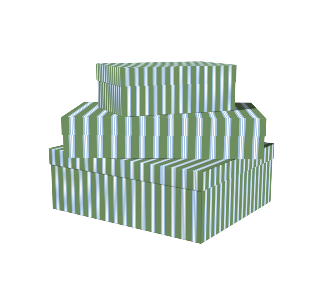 Коробка Зеленые полосы