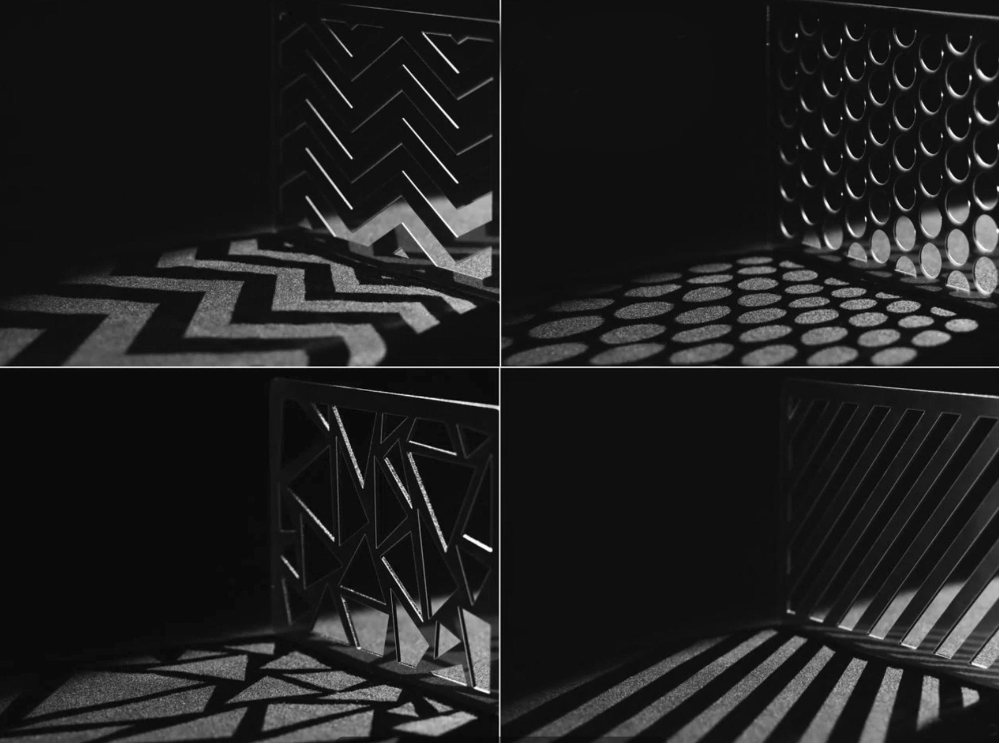 Mirror stencil masks for light