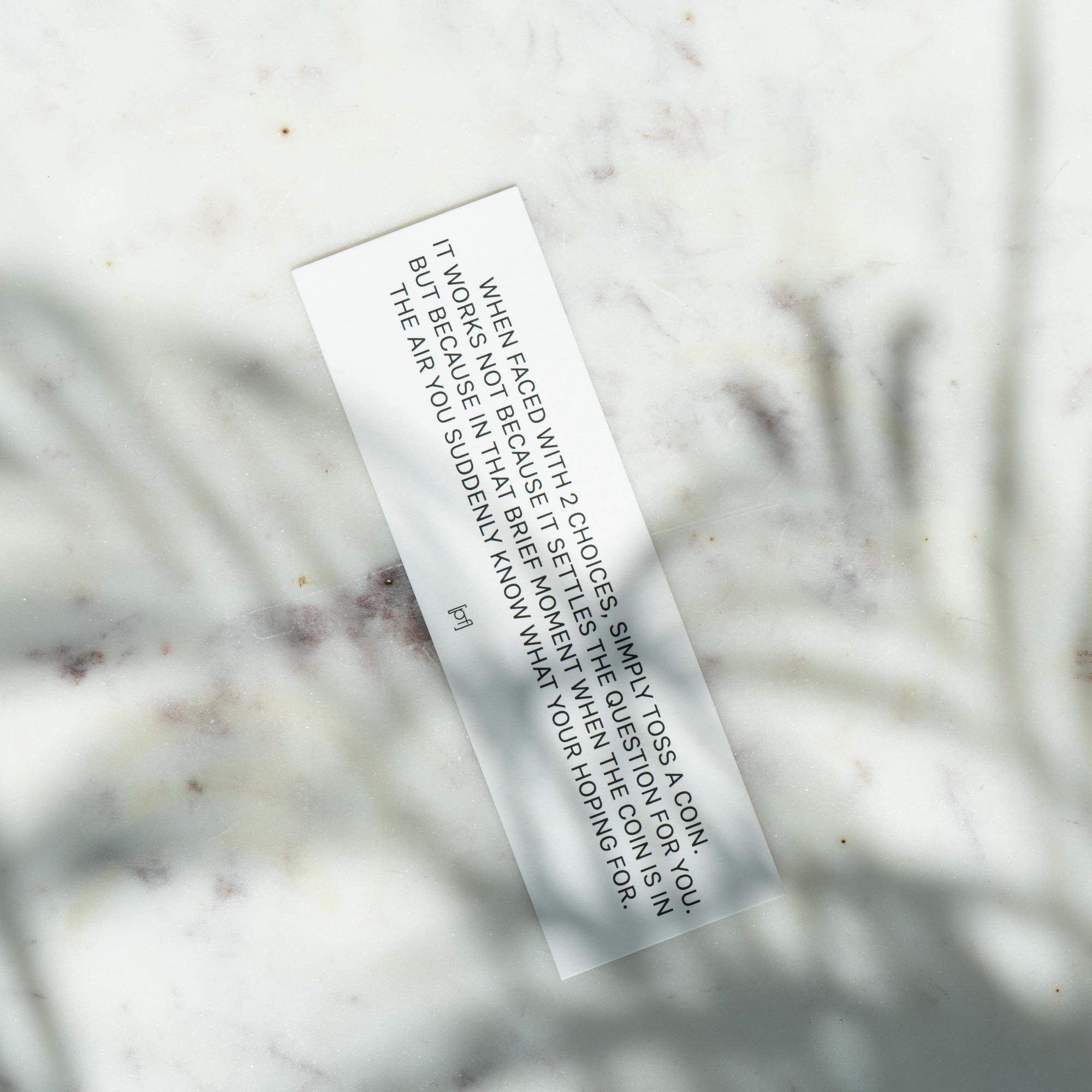 Открытка  "When faced with 2 choices"