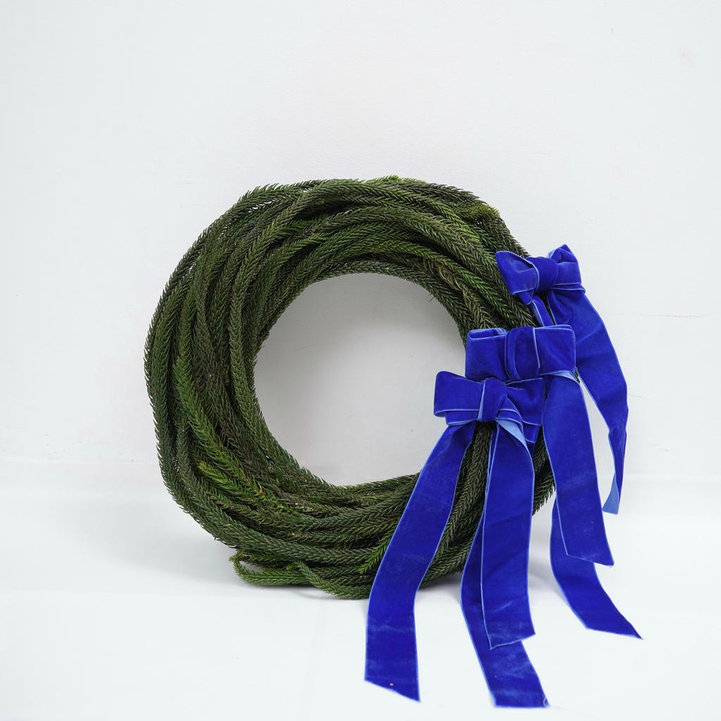 Новогодний Венок  "Синий бархат"