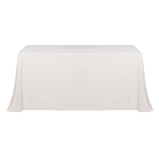 Скатерть Белая прямоугольная, ткань габардин/атлас