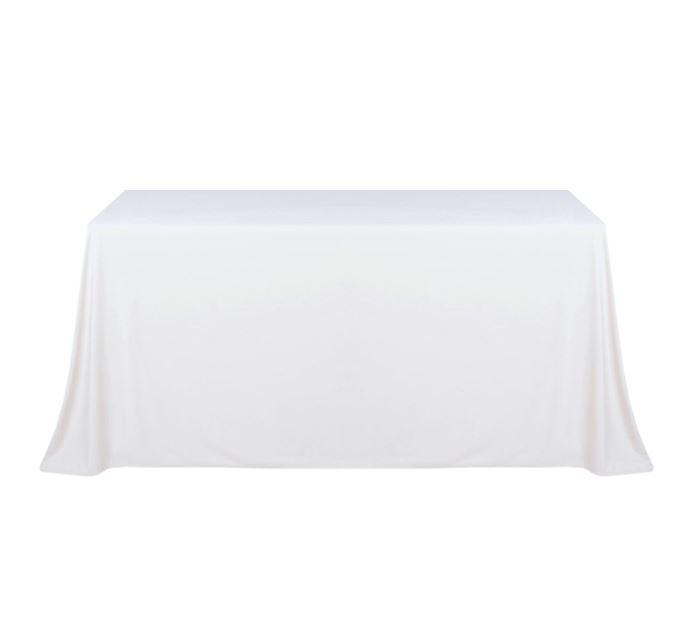 Скатерть Белая прямоугольная. бархат