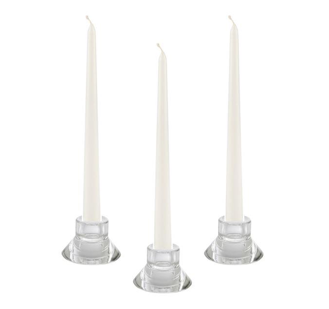 Подсвечник низкий со свечей