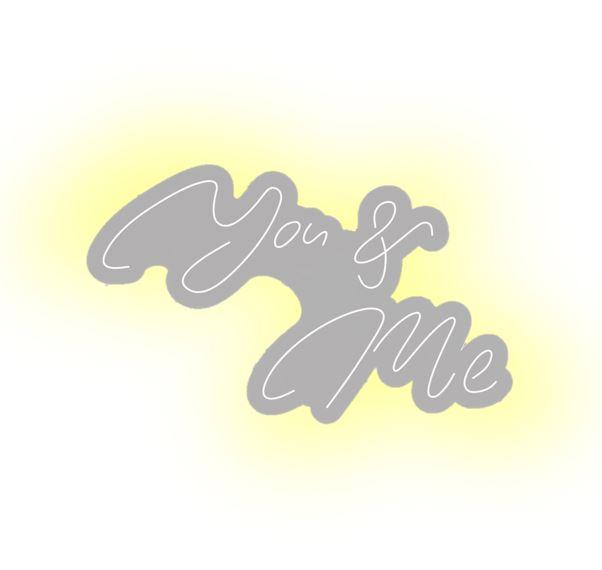 Неоновая вывеска You and Me