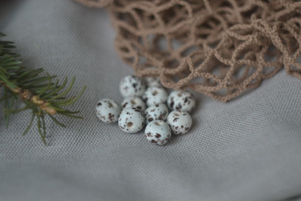 Керамическая бусина 1,3 см  "Далматинец  "