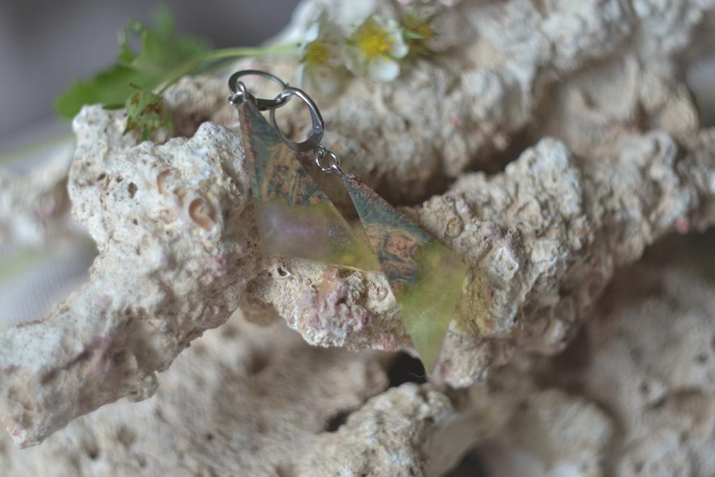 Серьги "Лимонно-лавандовый аромат"