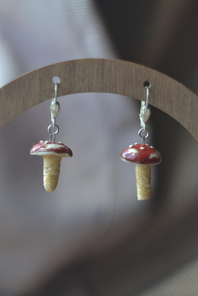 Серьги "Мухомор"
