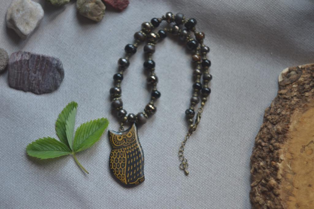 Колье    "Сова "