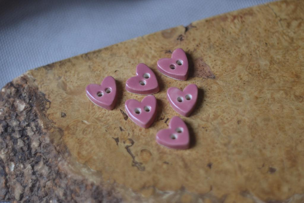 Керамическая пуговица "Сердце"
