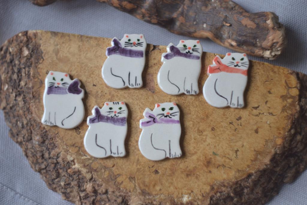 Набор кабошонов с браком "Коты"