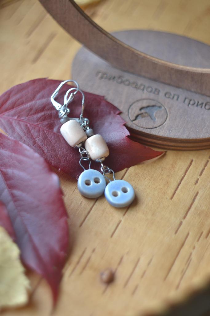Серьги "Пуговки"