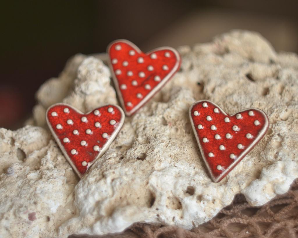 Брошь "Мухоморное сердце "