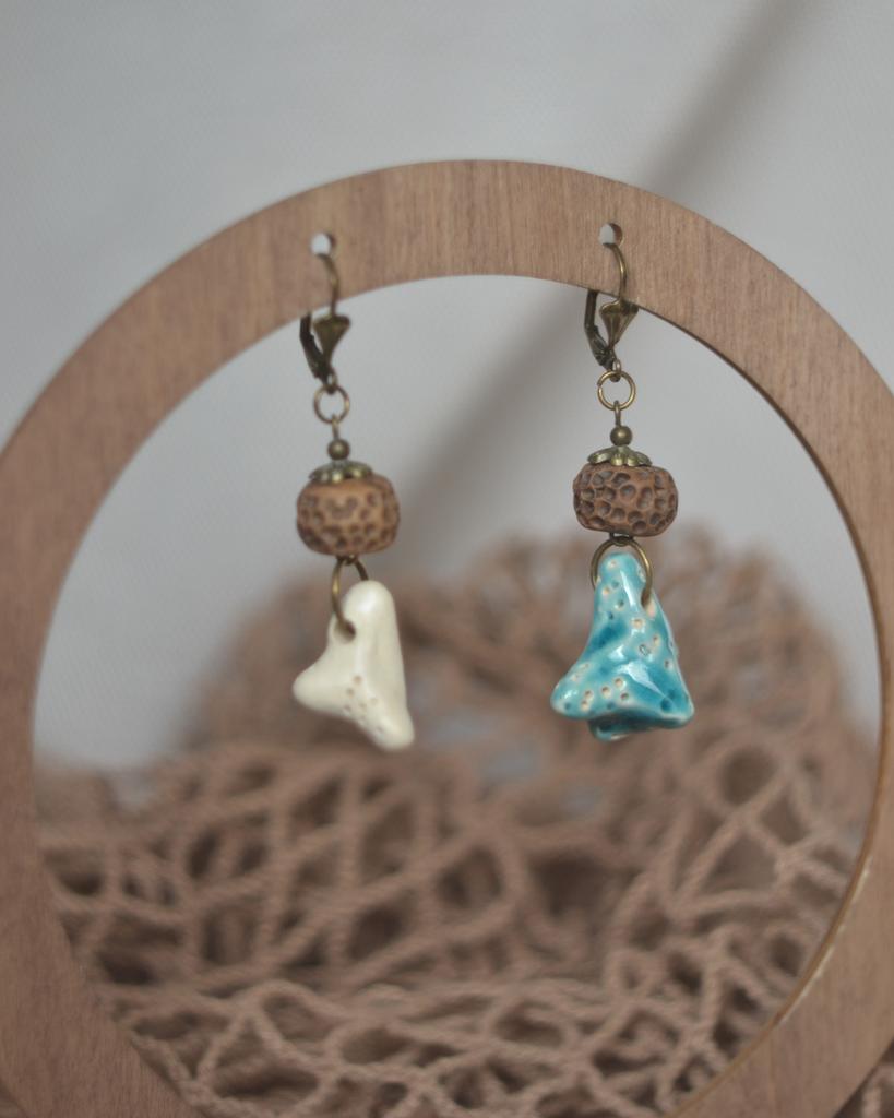 Серьги "коралл"