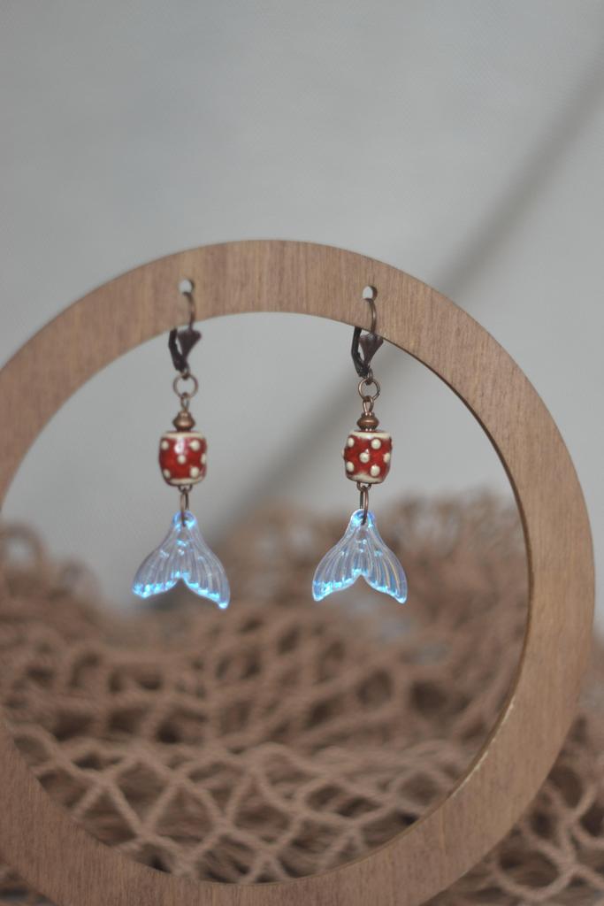 Серьги "Хвостики"