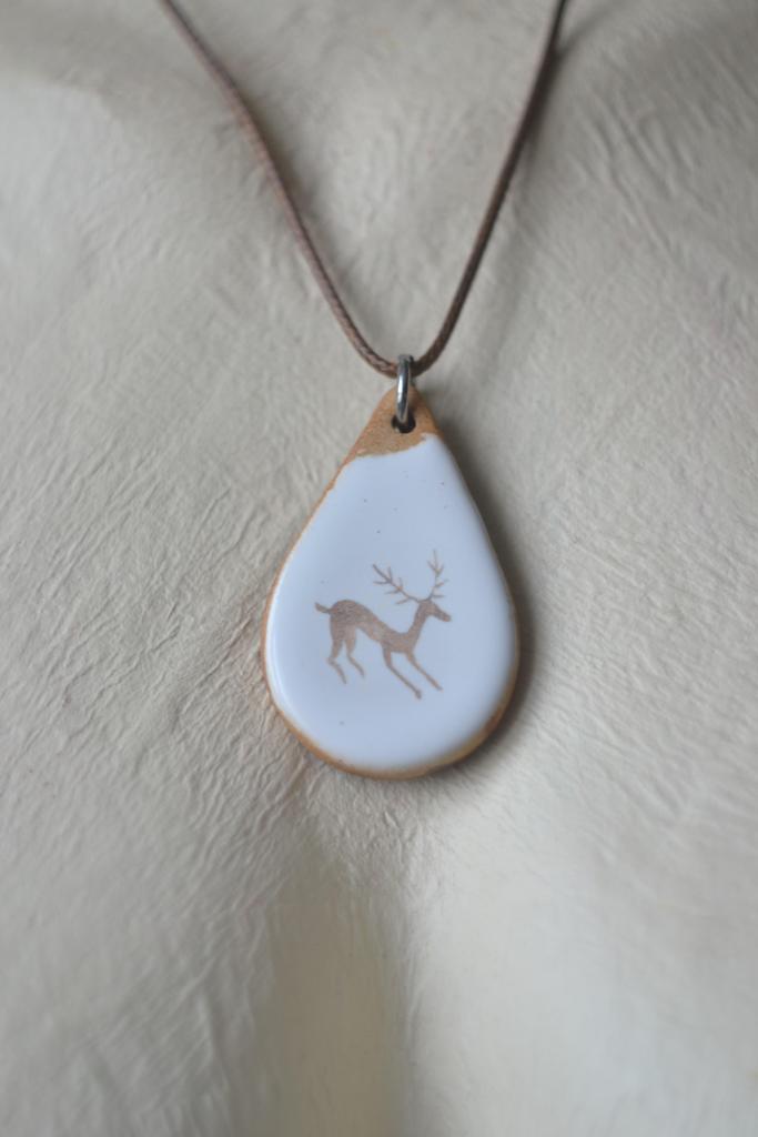 Подвеска с деколью "козлик "