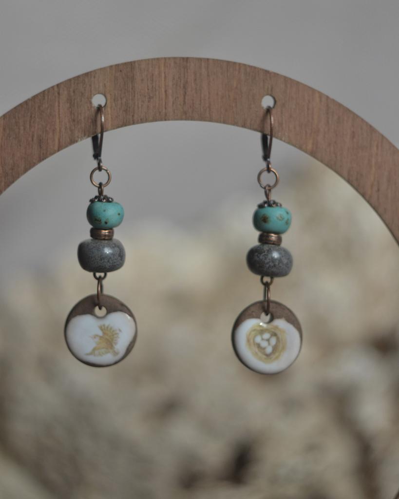 Серьги "Пташки"