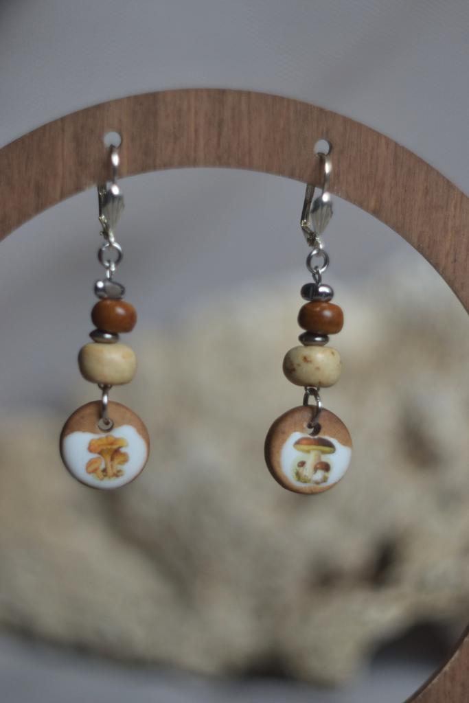 Серьги "Грибы"