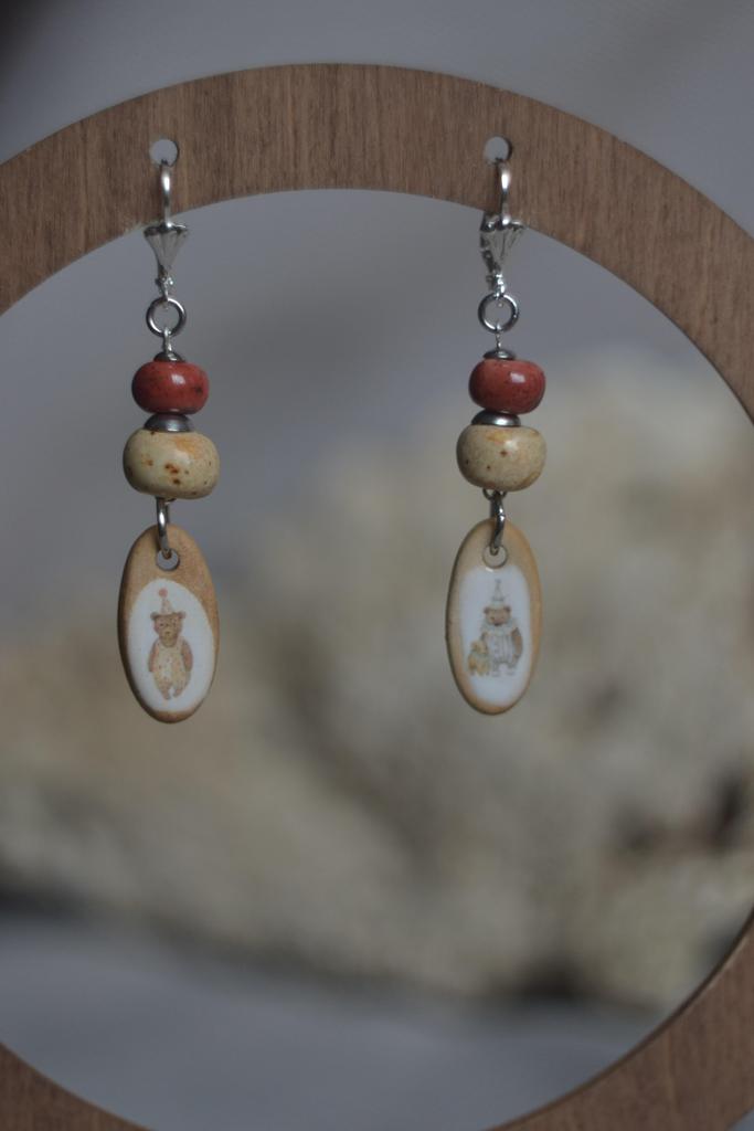 Серьги "Мишки "