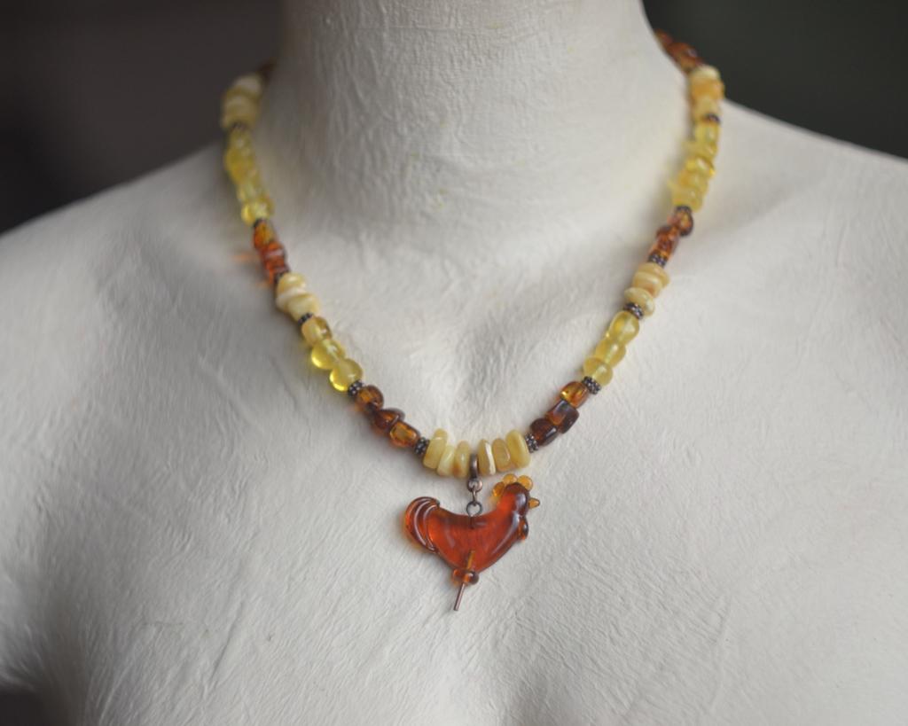 Колье "Карамельный петушок "