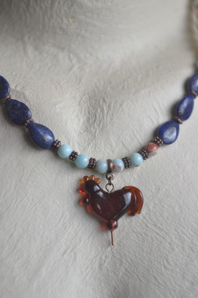 Колье "Карамельный петушок "