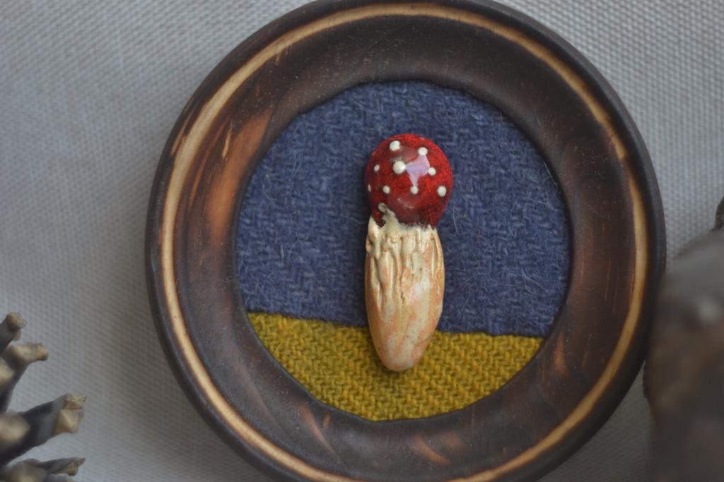 Панно на стену маленькое "Мухомор"