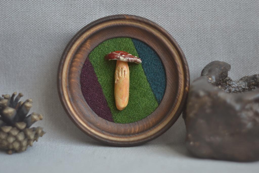 Панно на стену маленькое "Мухомор"