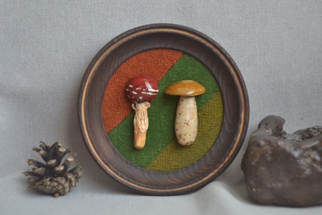 Панно на стену среднее "Боровик и мухомор"