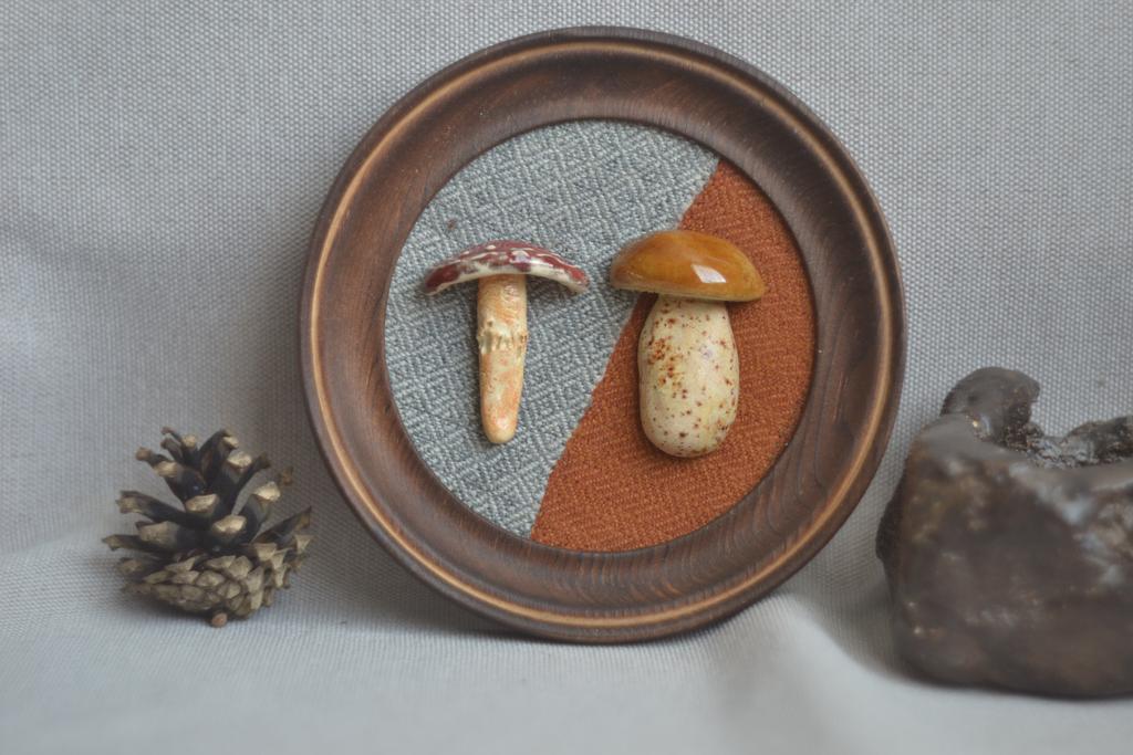 Панно на стену среднее "Боровик и мухомор"