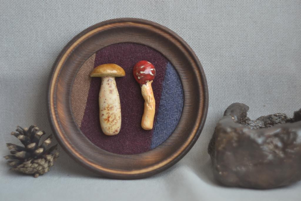 Панно на стену среднее "Боровик и мухомор"