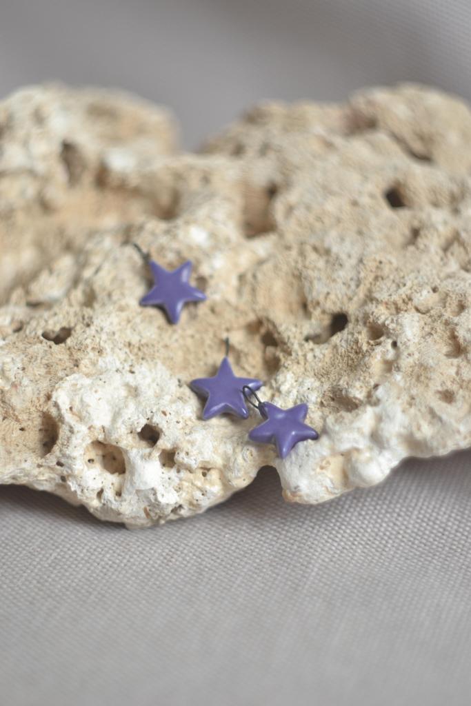 Керамический подвес "Звёздочка лиловая"