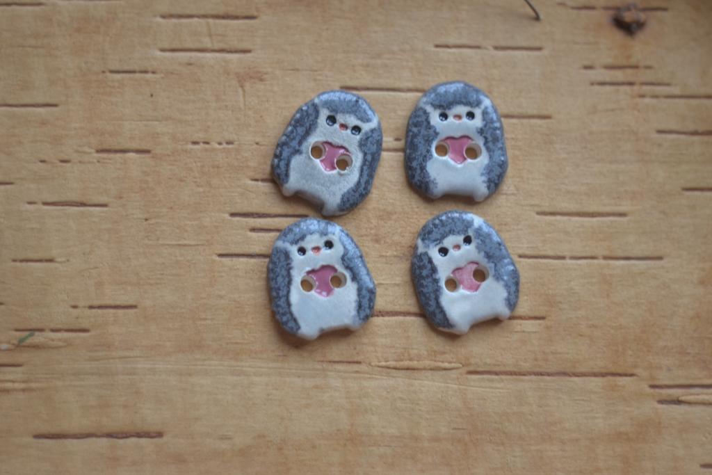 Керамическая пуговица "ёж"