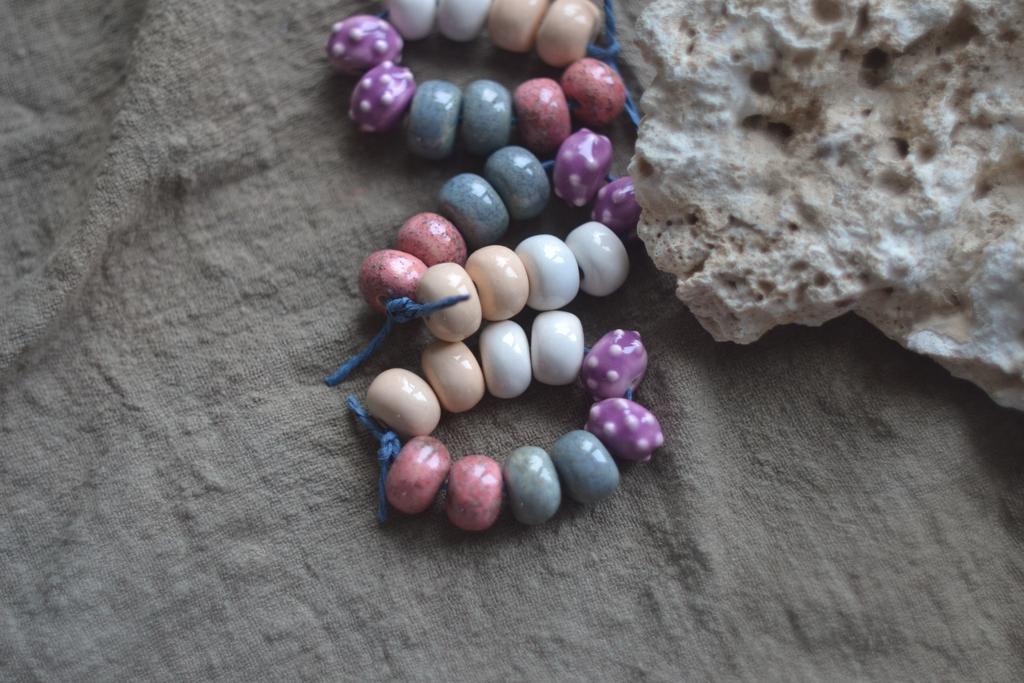 Набор бусин "фиалка"