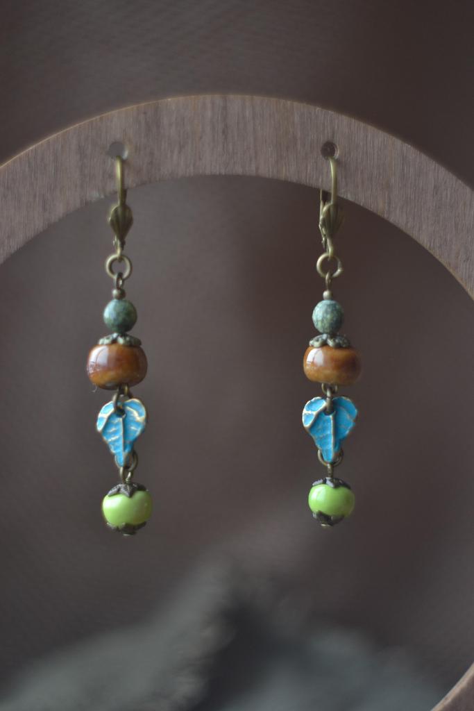 Серьги "Плющ"