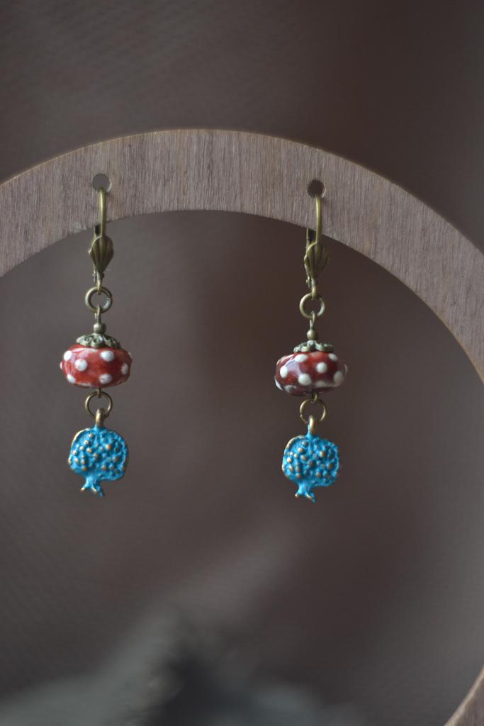 Серьги "гранат"