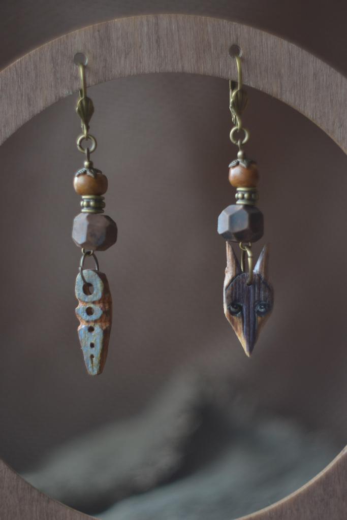 Серьги "тотемы"