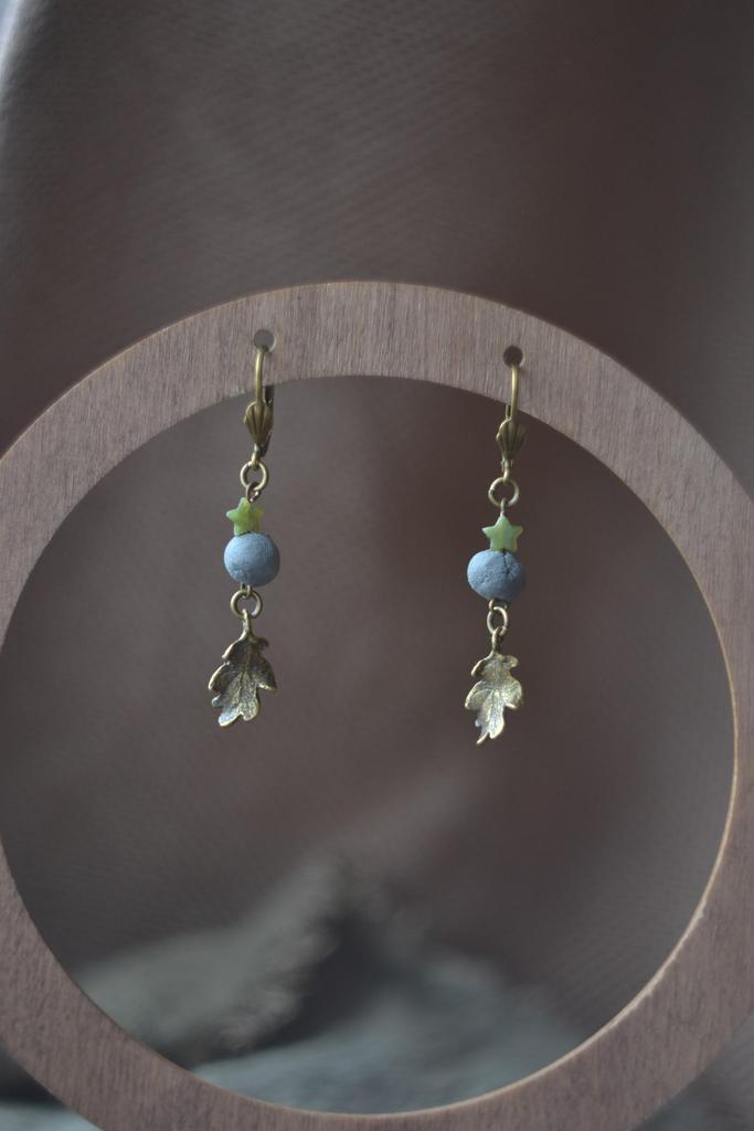 Серьги "Дубовые листья"