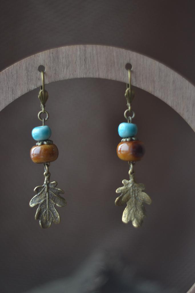 Серьги "Дубы"